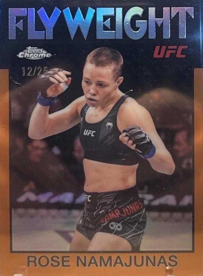 Rose Namajunas 2026 Topps Chrome UFC 1986 Topps #86-12 Orange Refractor