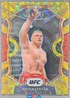 Brock Lesnar 2021 Panini Select UFC Concourse #18 Gold Disco