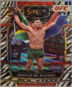 Dricus Du Plessis 2022 Panini Select UFC Octagonside #242 Zebra