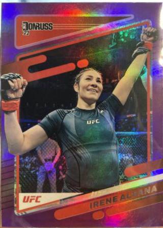Irene Aldana 2022 Panini Donruss UFC Base #119 Purple Flood