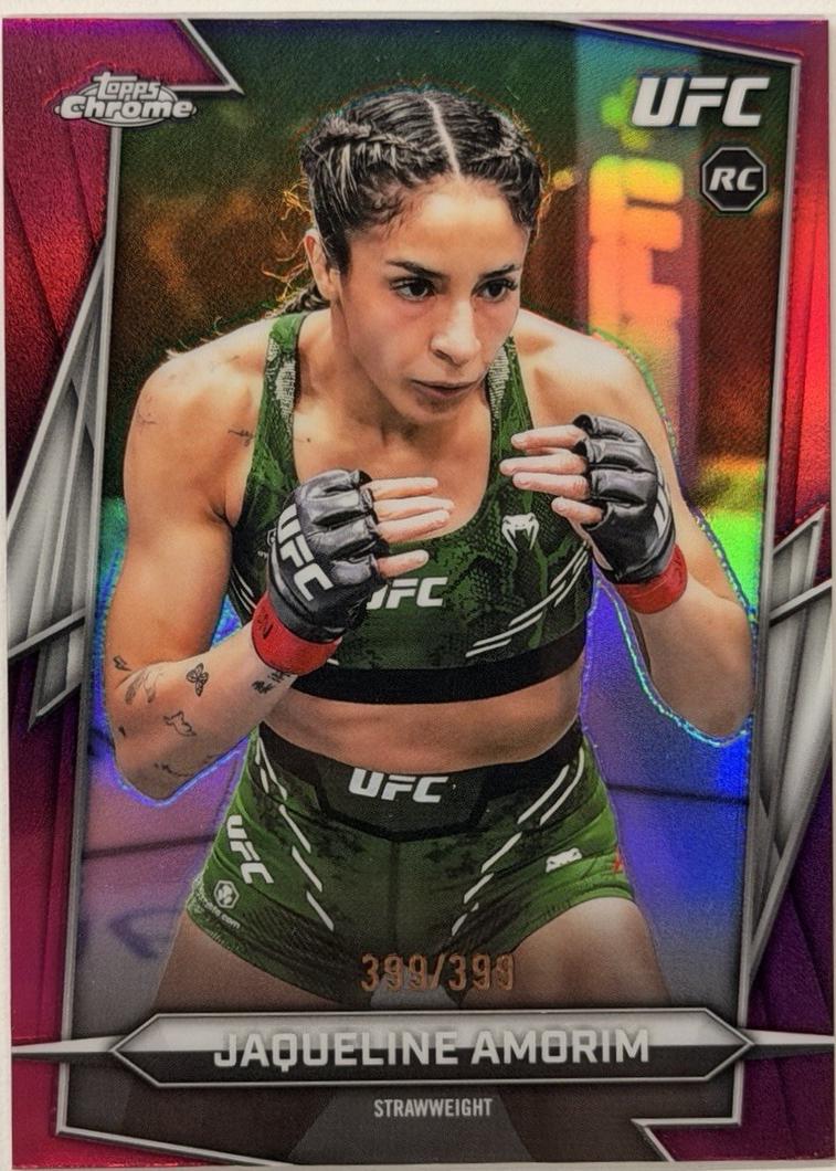 Jaqueline Amorim 2026 Topps Chrome UFC Base #182 Magenta Refractor