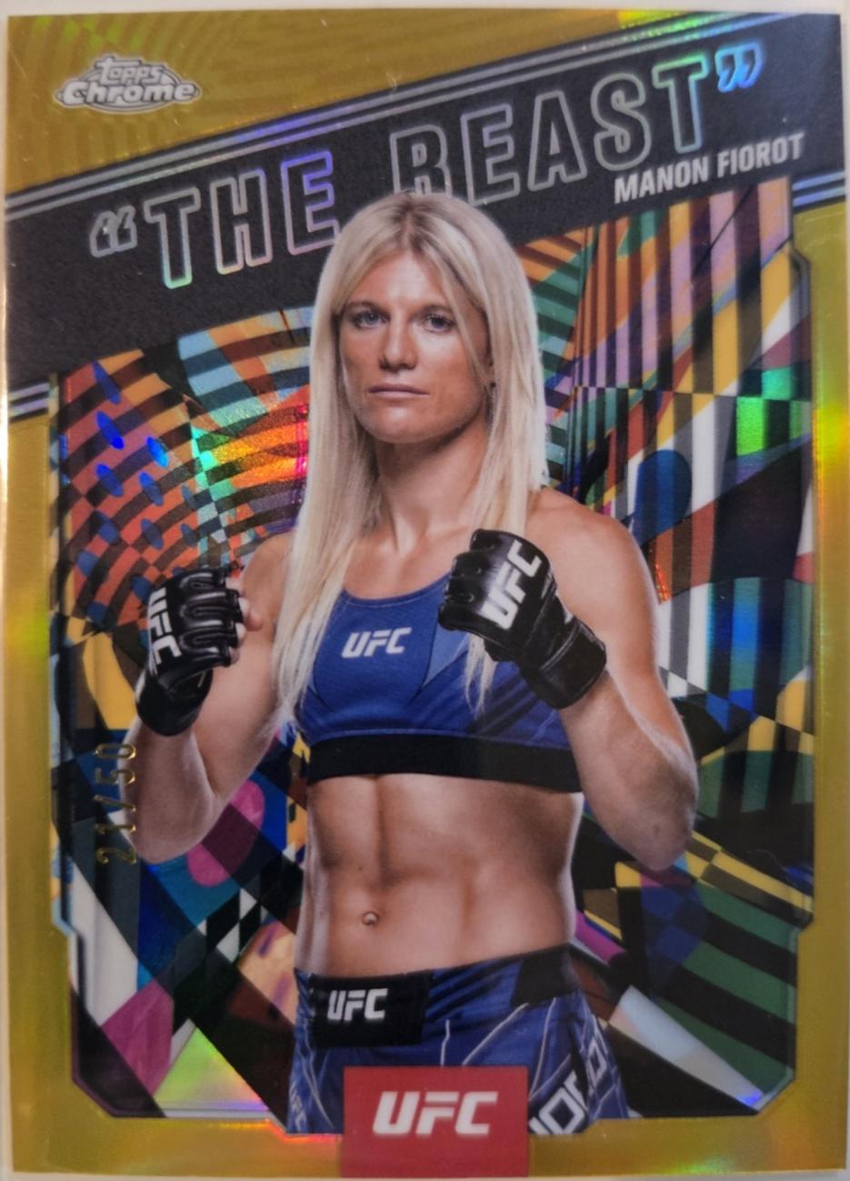 Manon Fiorot 2025 Topps Chrome UFC AKA #AKA-10 Gold Refractor