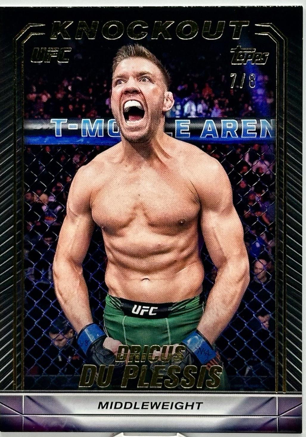 Dricus Du Plessis 2024 Topps Knockout UFC Base #53 Gold