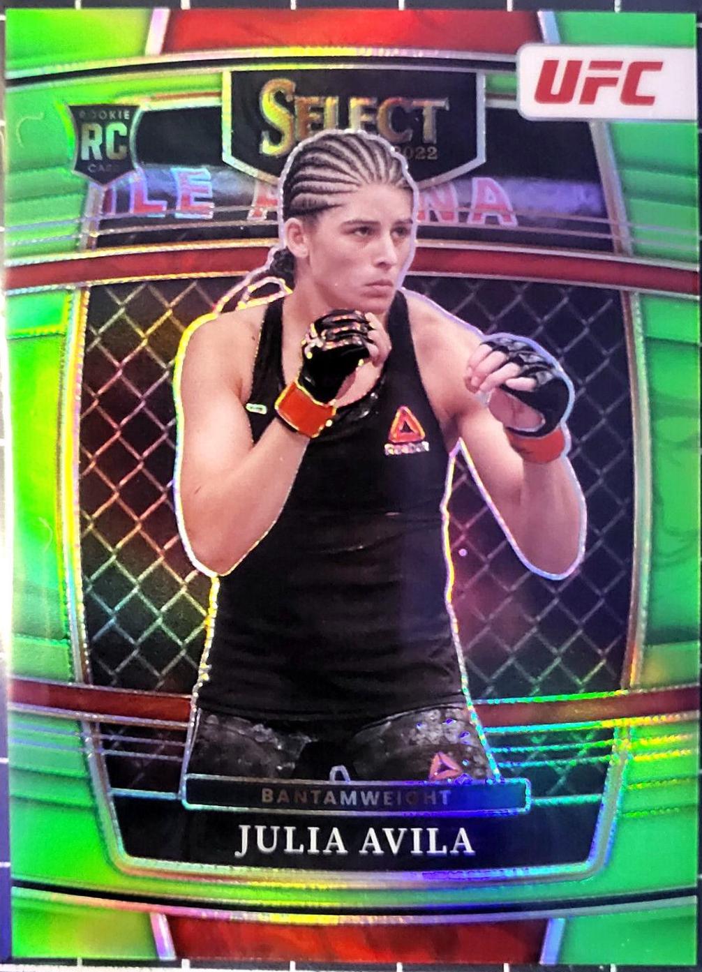 Julia Avila 2022 Panini Select UFC Concourse #91 Neon Green
