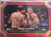 Brad Katona 2024 Topps Chrome UFC Base #1 Red Refractor