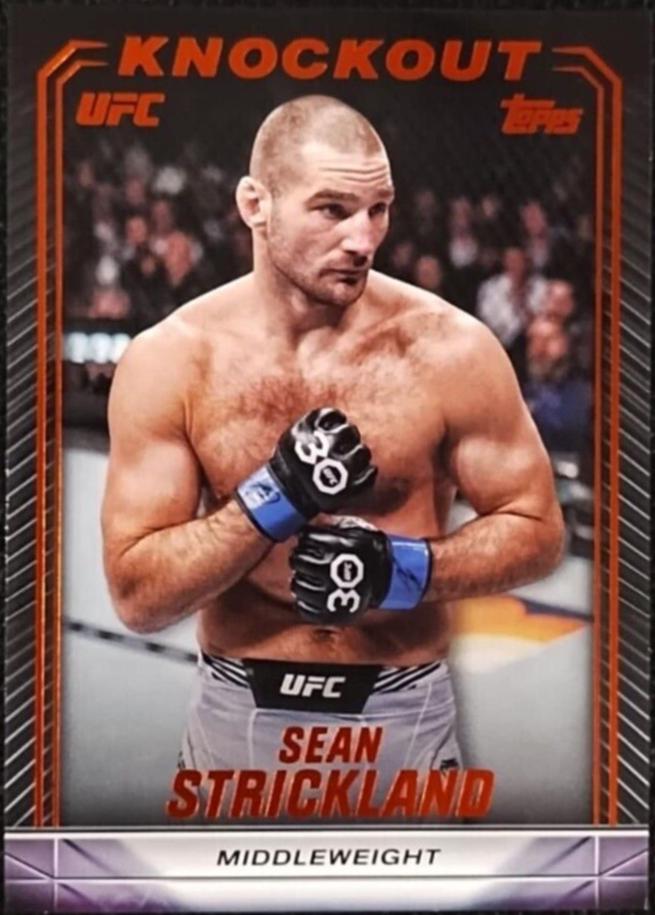 Sean Strickland 2024 Topps Knockout UFC Base #7 Orange