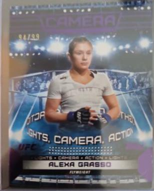 Alexa Grasso 2024 Topps Knockout UFC Camera (Lights, Camera, Action) #CAM-10 Purple