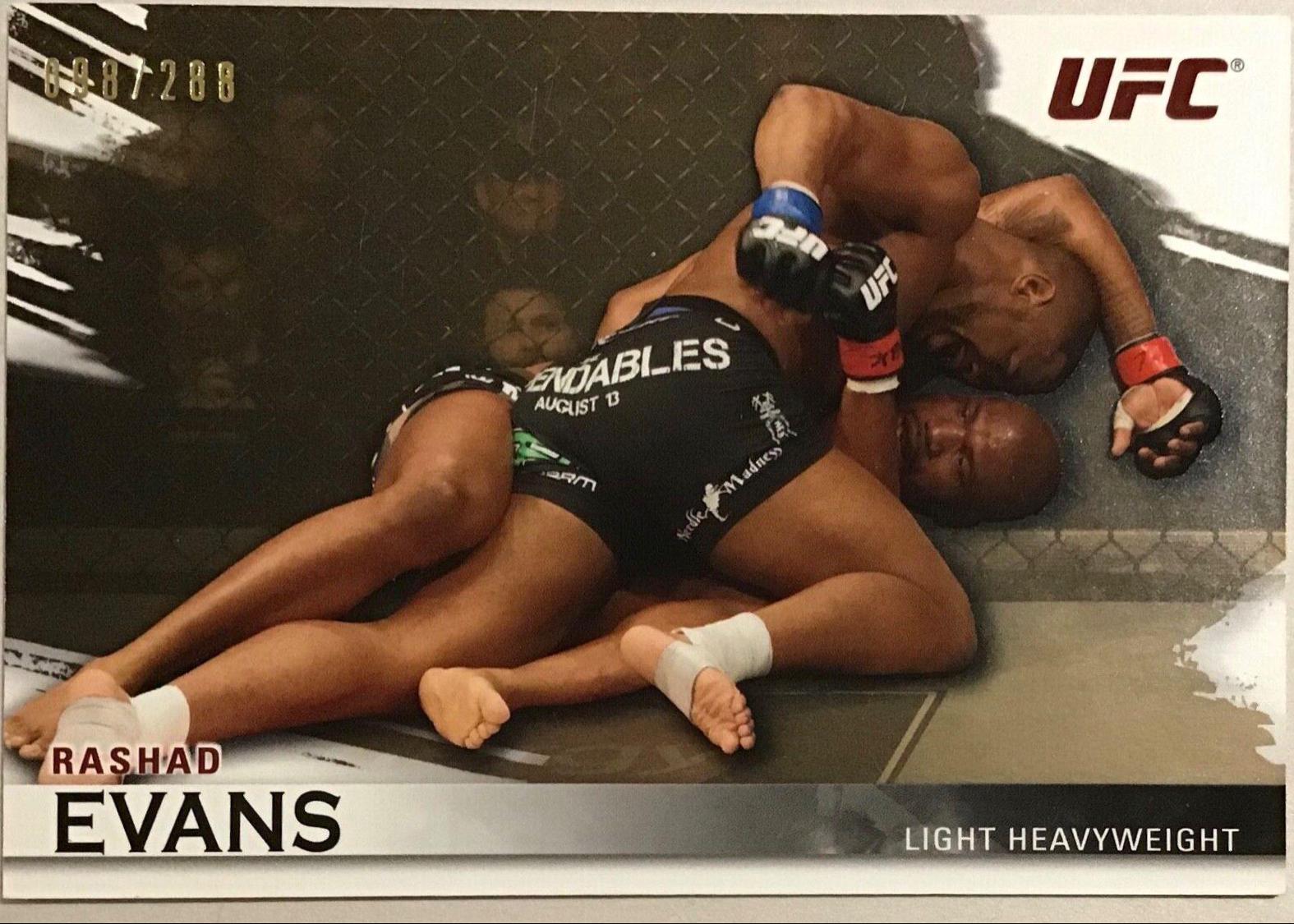 Rashad Evans 2010 Topps UFC Knockout Base #21 Gold