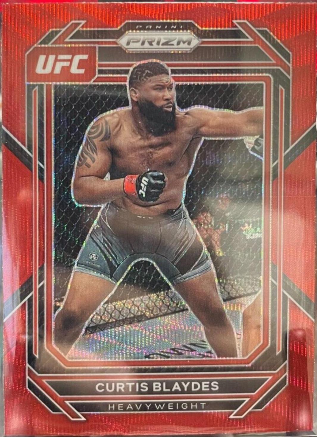 Curtis Blaydes 2023 Panini Prizm UFC Base #135 Ruby Wave