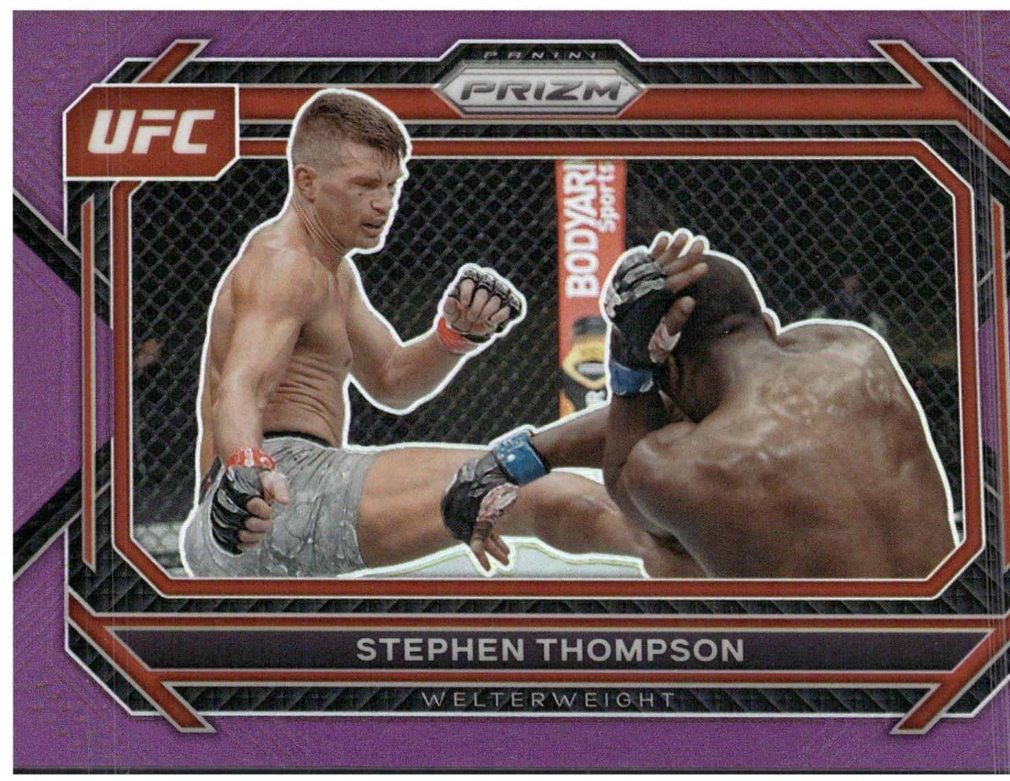 Stephen Thompson 2023 Panini Prizm UFC Base #91 Purple
