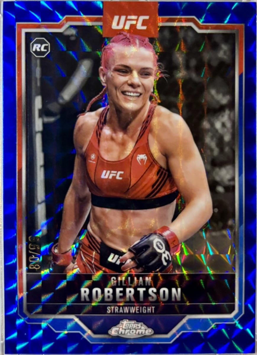 Gillian Robertson 2025 Topps Chrome UFC Base #158 Blue Geometric Refractor