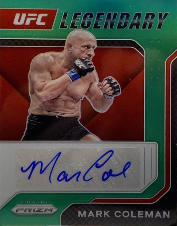Mark Coleman 2022 Panini Prizm UFC Legendary Signatures #4 Green