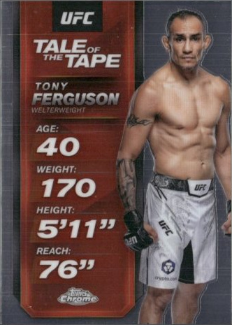 Tony Ferguson 2025 Topps Chrome UFC Tale of the Tape #TTT-10 Geometric Black Refractor