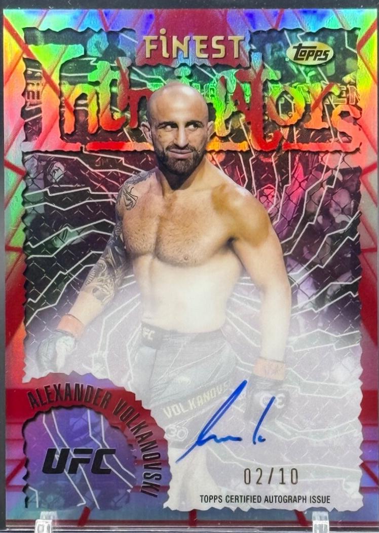 Alexander Volkanovski 2024 Topps Finest UFC Intimidators Autographs #IA-AVO Red Black Vapor Refractor