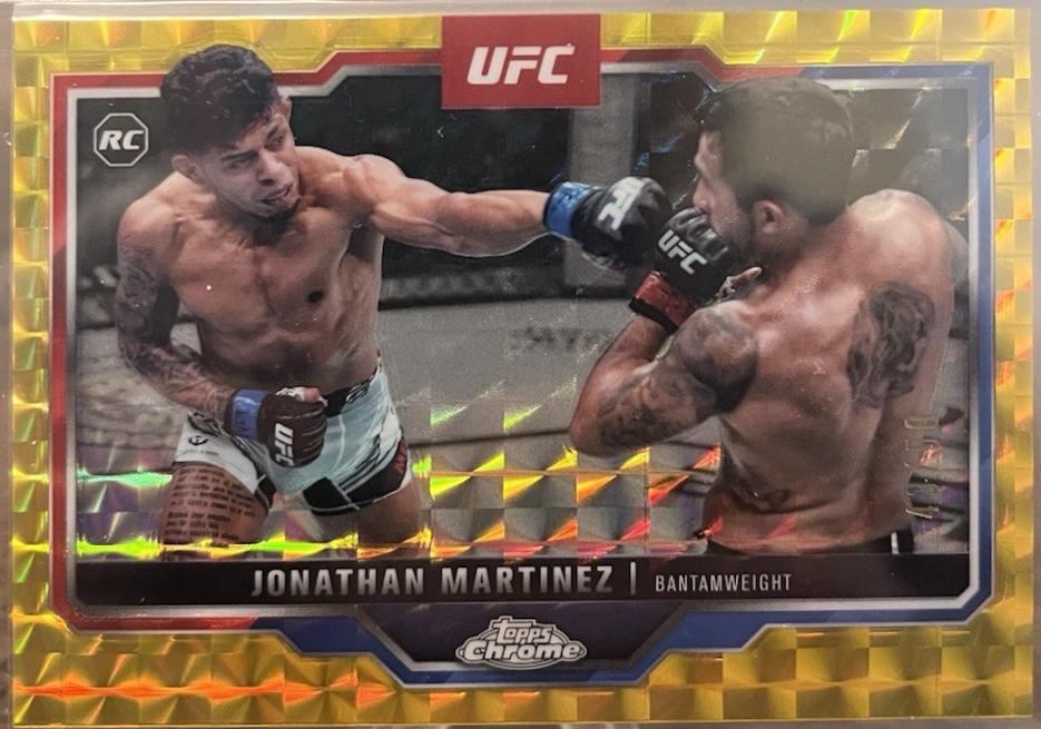 Jonathan Martinez 2025 Topps Chrome UFC Base #80 Gold Geometric Refractor