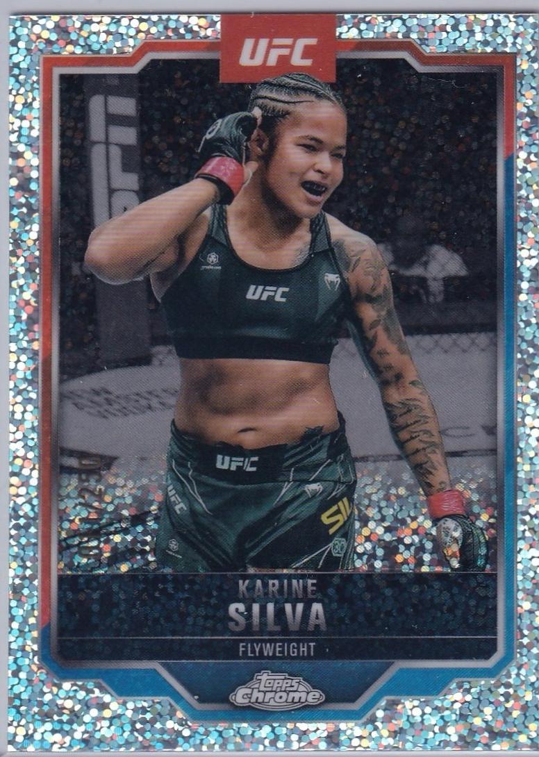 Karine Silva 2025 Topps Chrome UFC Base #147 Speckle Refractor