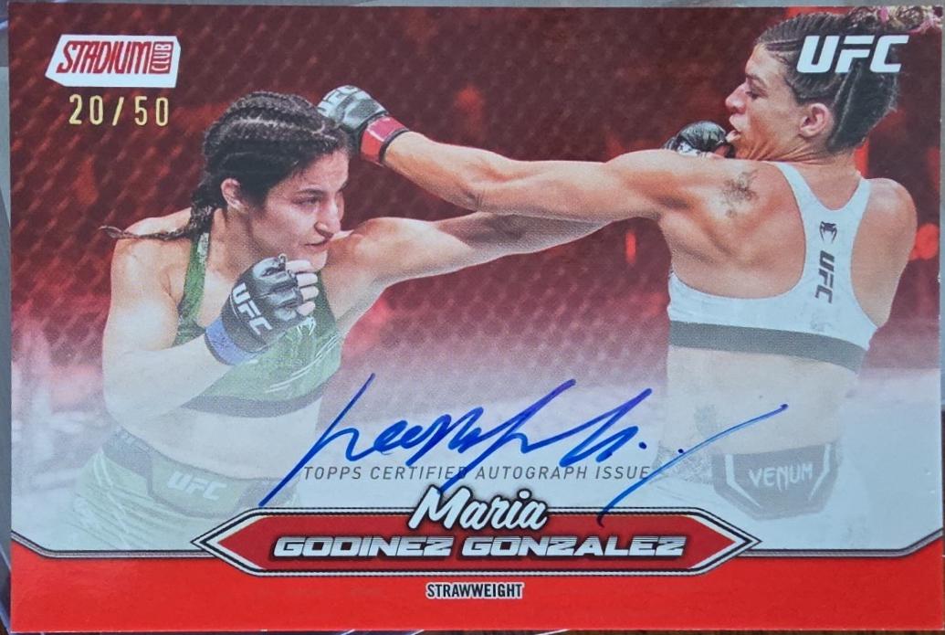 Maria Godinez Gonzalez 2025 Topps Stadium Club UFC Base Autographs #BCA-LGZ Green
