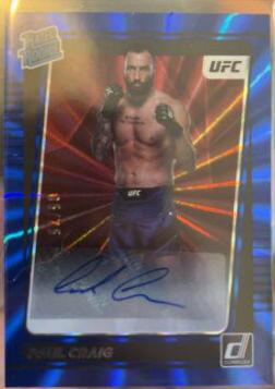 Paul Craig 2022 Panini Donruss UFC Rated Rookies Signatures #202 Blue
