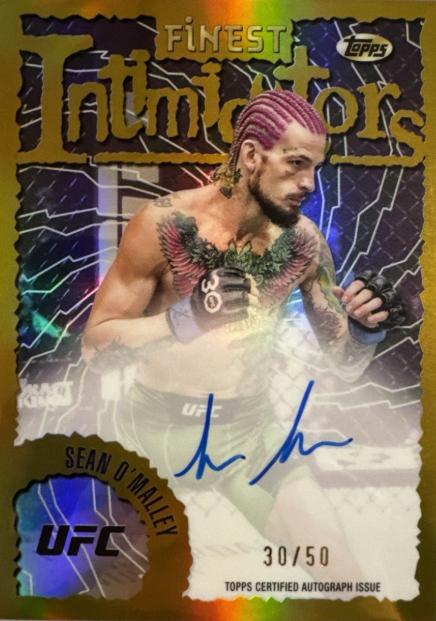Sean O'Malley 2024 Topps Finest UFC Intimidators Autographs #IA-SOM Gold Refractor
