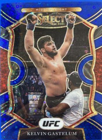 Kelvin Gastelum 2021 Panini Select UFC Concourse #27 Blue Disco