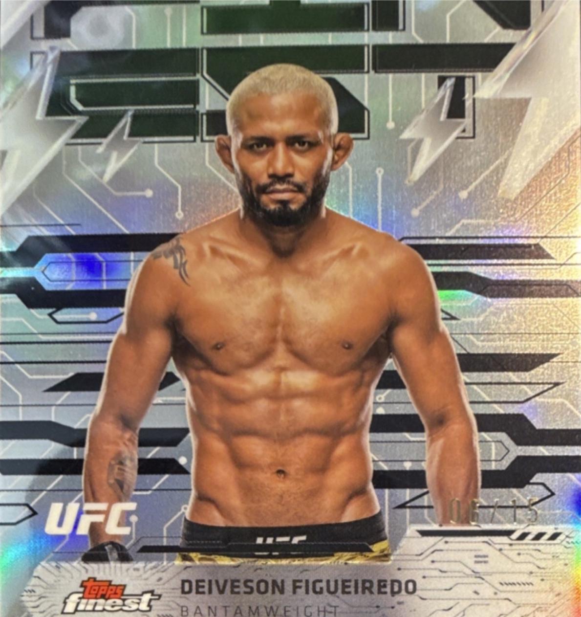 Deiveson Figueiredo 2025 Topps Finest UFC Base Rare #207 Black Refractor