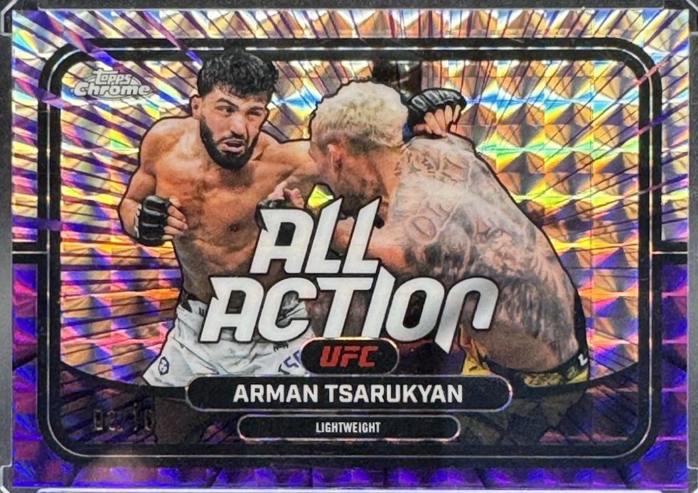 Arman Tsarukyan 2026 Topps Chrome UFC All-Action #AA-23 Geometric Refractor