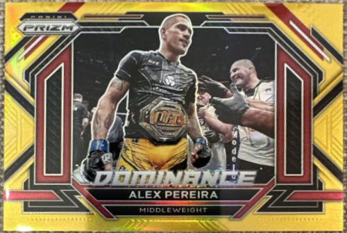 Alex Pereira 2023 Panini Prizm UFC Dominance #21 Gold