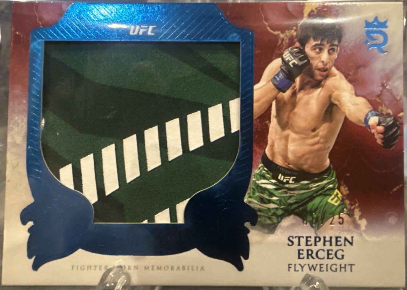 Stephen Erceg 2025 Topps Royalty UFC Rookie Jumbo Relics #RJR-SE Blue