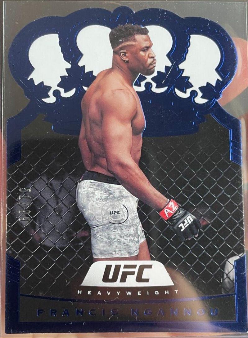 Francis Ngannou 2021 Panini Chronicles UFC Base Crown Royale #20 Blue
