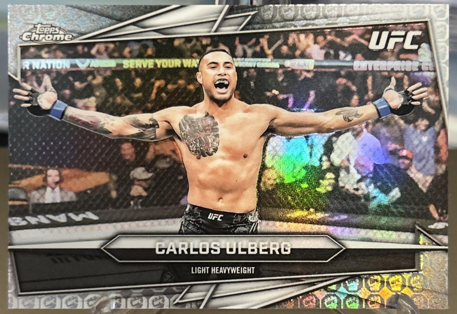 Carlos Ulberg 2026 Topps Chrome UFC Base #110 UFC Glove Refractor