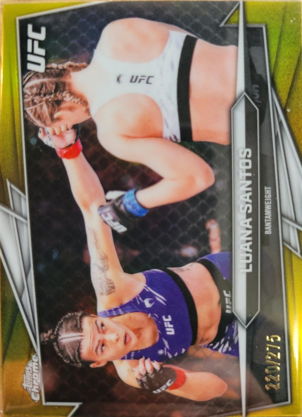 Luana Santos 2026 Topps Chrome UFC Base #167 Gold Refractor