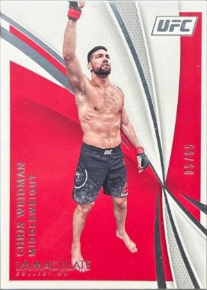 Chris Weidman 2021 Panini Immaculate UFC Base #18 Platinum