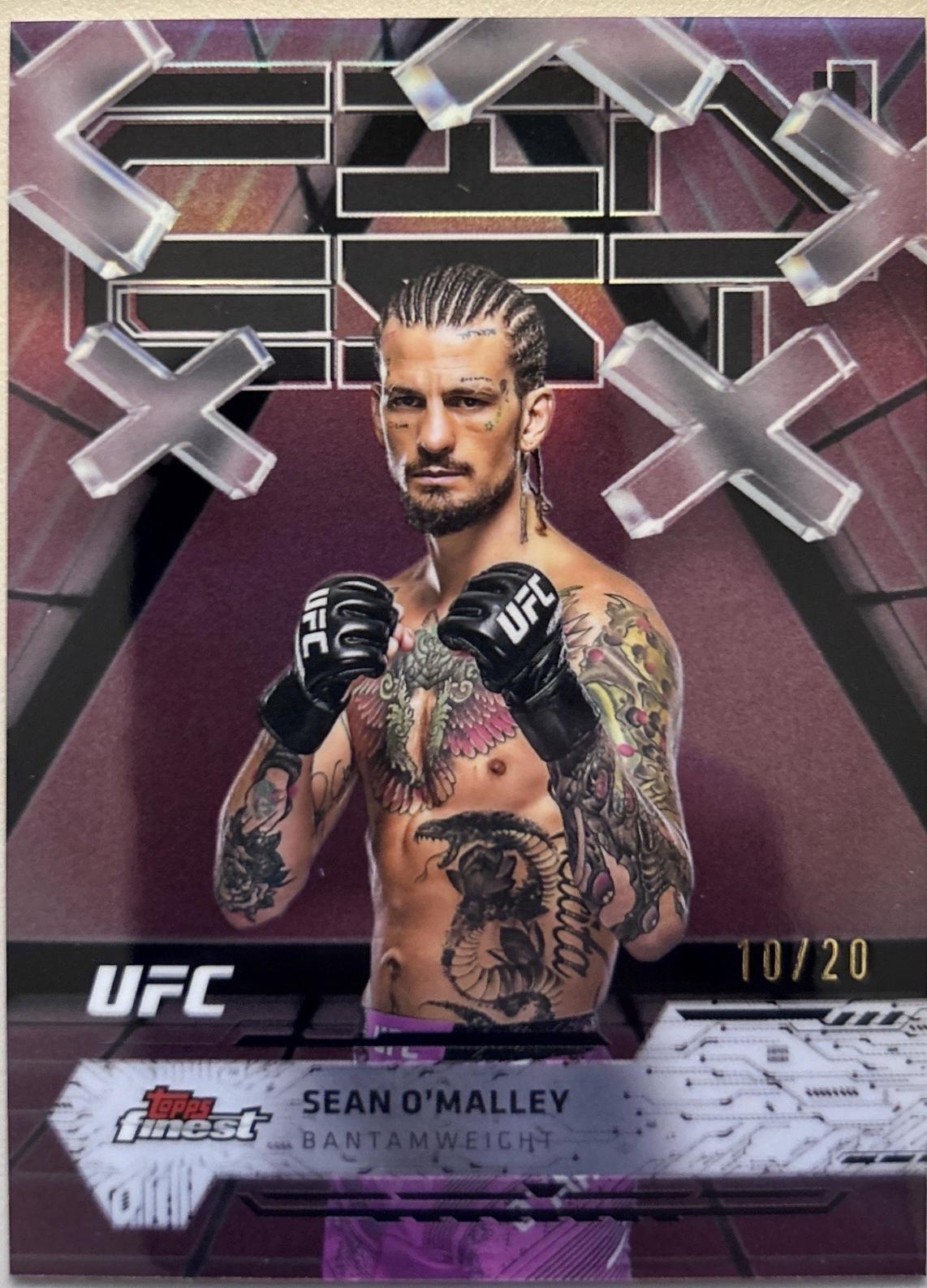 Sean O'Malley 2025 Topps Finest UFC Base Common #15 Red Black Vapor Refractor