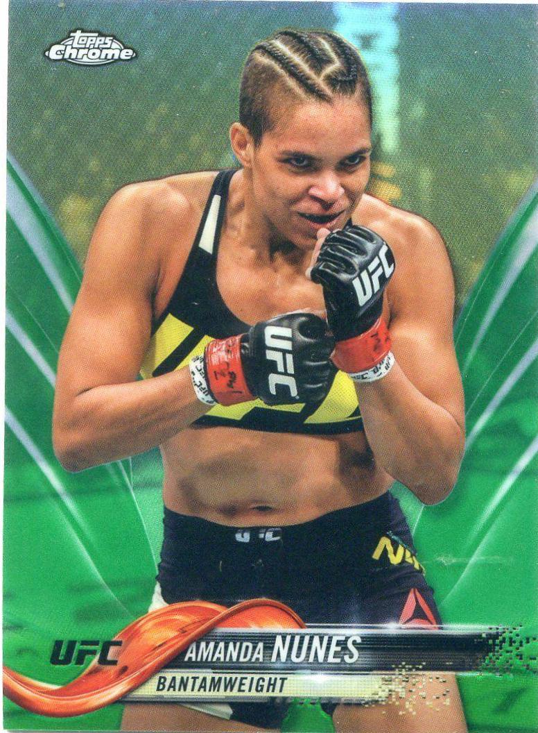 Amanda Nunes 2018 Topps Chrome UFC Base #20 Green