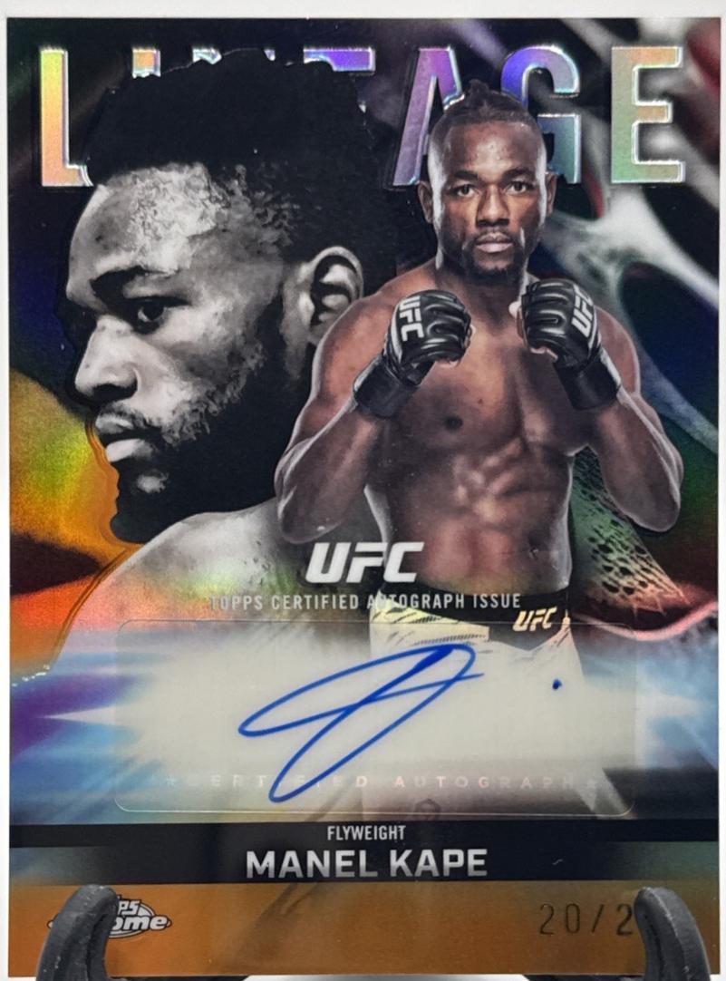 Manel Kape 2026 Topps Chrome UFC Chrome Lineage Autographs #CCA-MK Orange Refractor