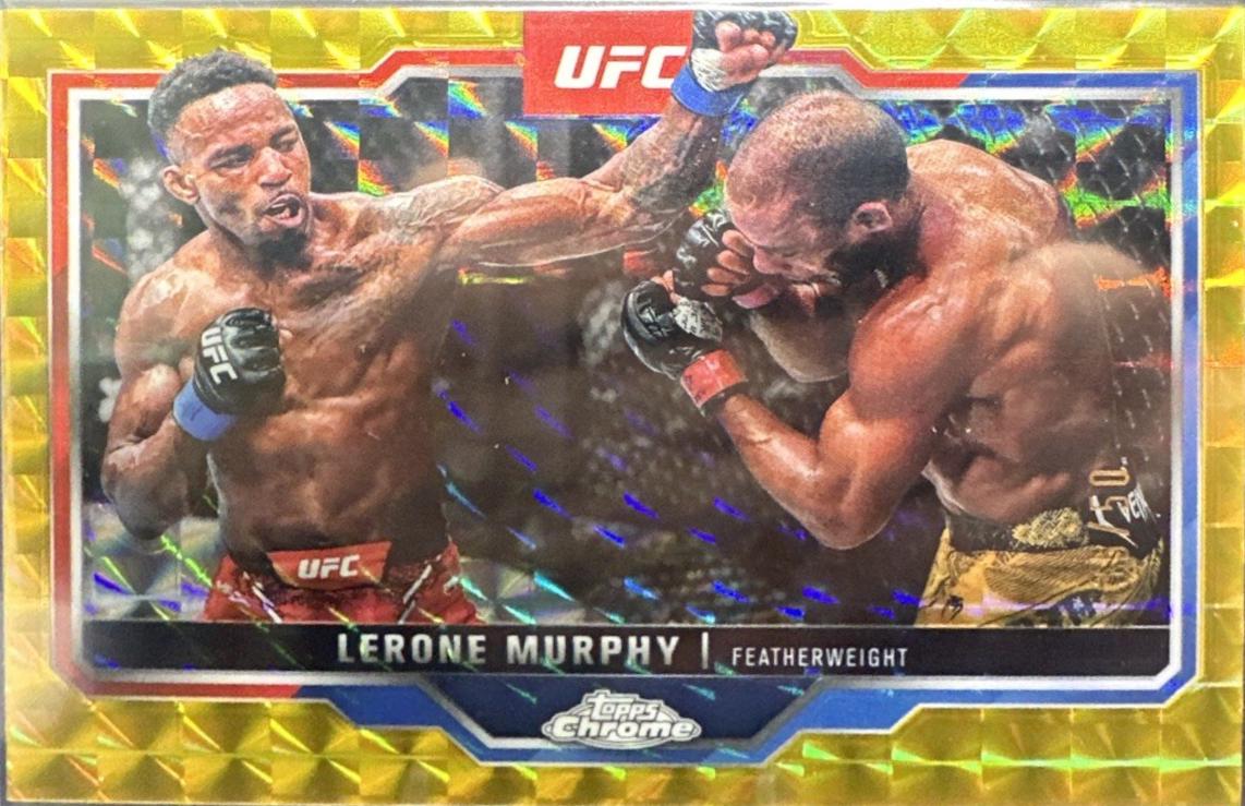Lerone Murphy 2025 Topps Chrome UFC Base #15 Gold Geometric Refractor