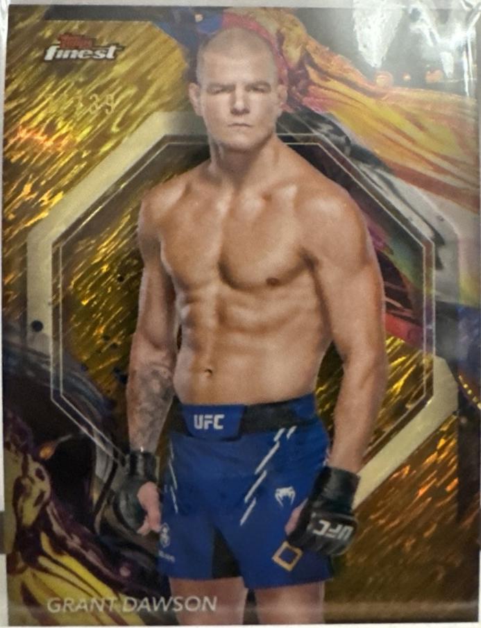 Grant Dawson 2024 Topps Finest UFC Base Uncommon #118 Gold Shimmer Refractor