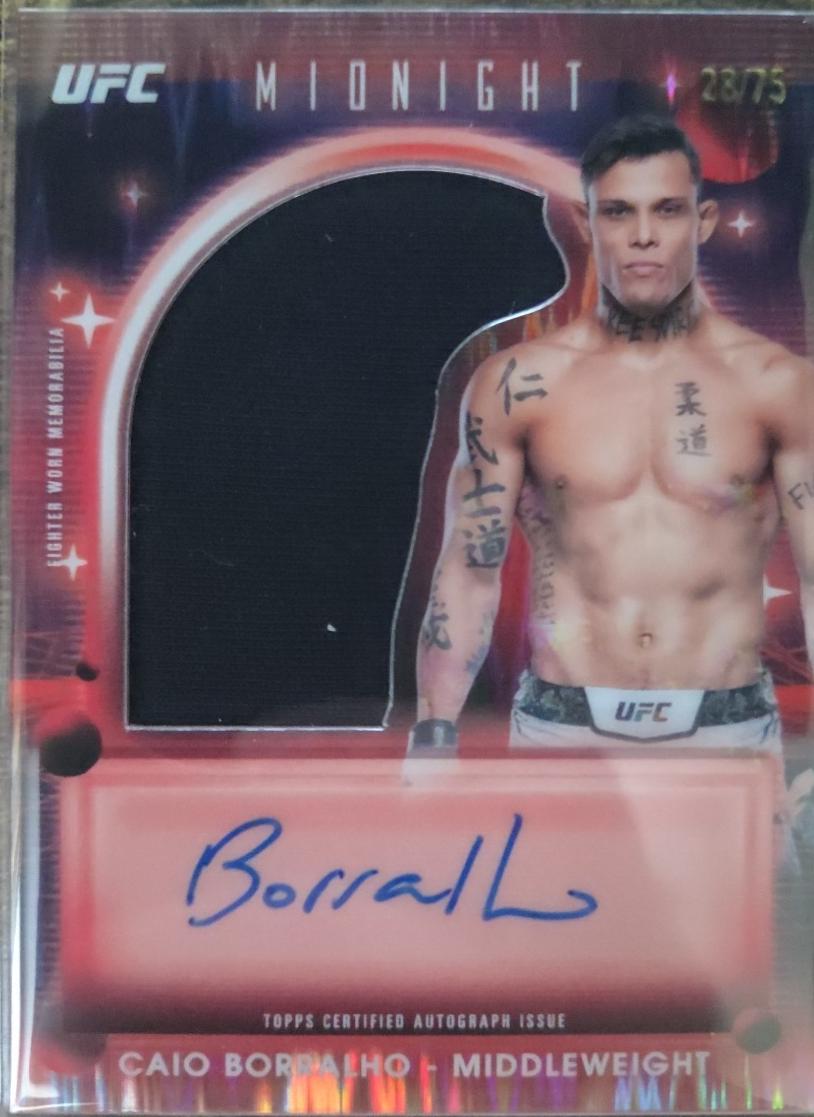 Caio Borralho 2025 Topps Midnight UFC Relic Autographs #VRA-CB Dusk