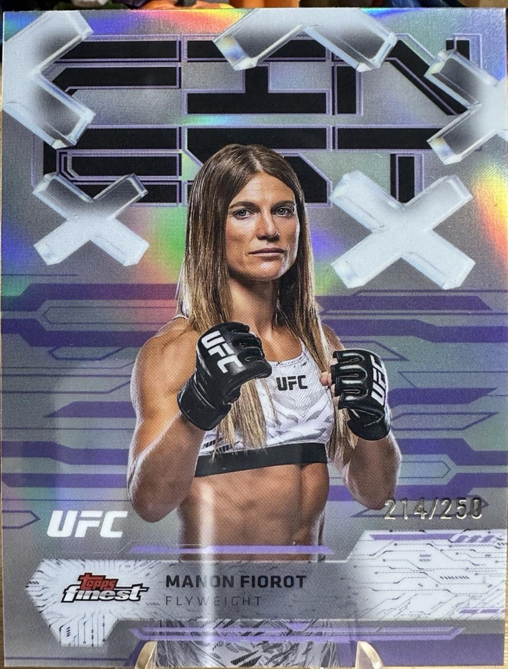 Manon Fiorot 2025 Topps Finest UFC Base Common #20 Purple Refractor