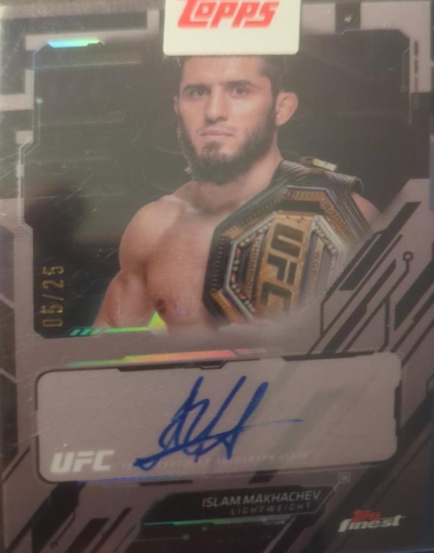Islam Makhachev 2025 Topps Finest UFC The Finest #TFA-IM Black Refractor