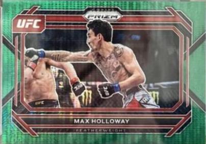 Max Holloway 2023 Panini Prizm UFC Base #67 Green Pulsar