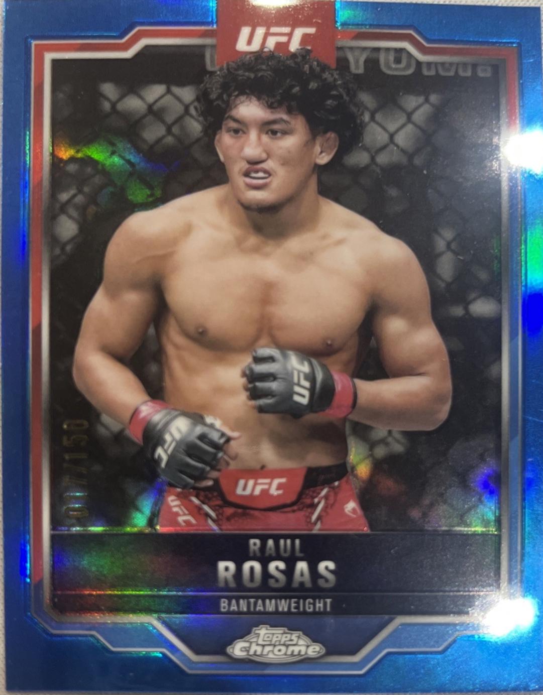 Raul Rosas 2025 Topps Chrome UFC Base #120 Blue Refractor