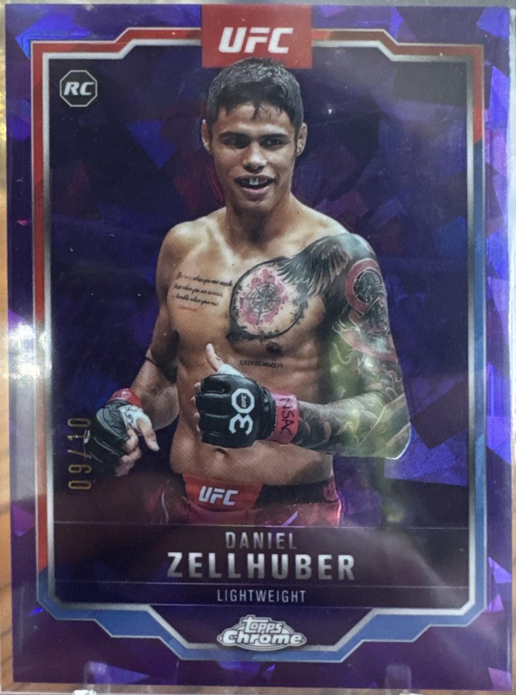 Daniel Zellhuber 2025 Topps Chrome UFC Base #189 Purple Geometric Refractor