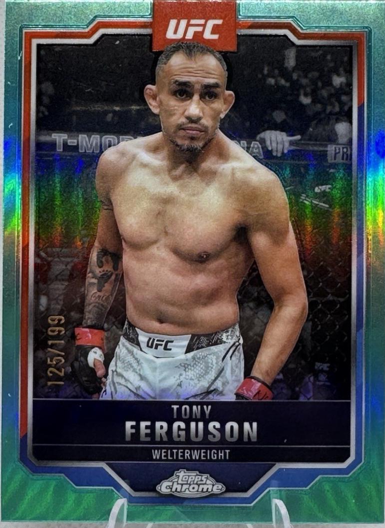 Tony Ferguson 2025 Topps Chrome UFC Base #171 Aqua Refractor