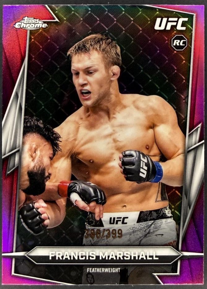 Francis Marshall 2026 Topps Chrome UFC Base #99 Magenta Refractor
