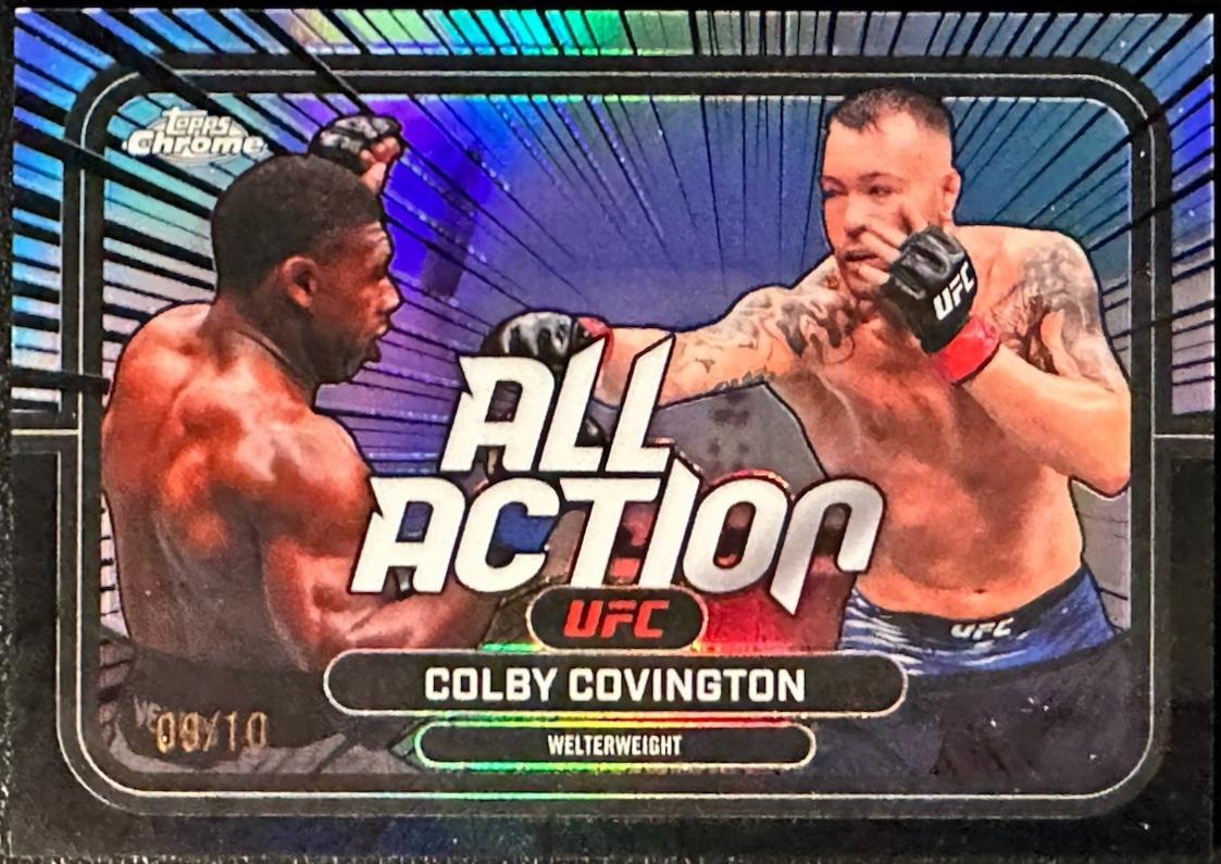 Colby Covington 2026 Topps Chrome UFC All-Action #AA-2 Black Refractor
