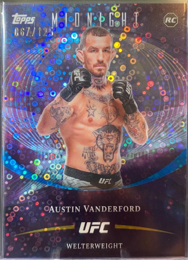 Austin Vanderford 2026 Topps Midnight UFC Base #49 Moon Beam