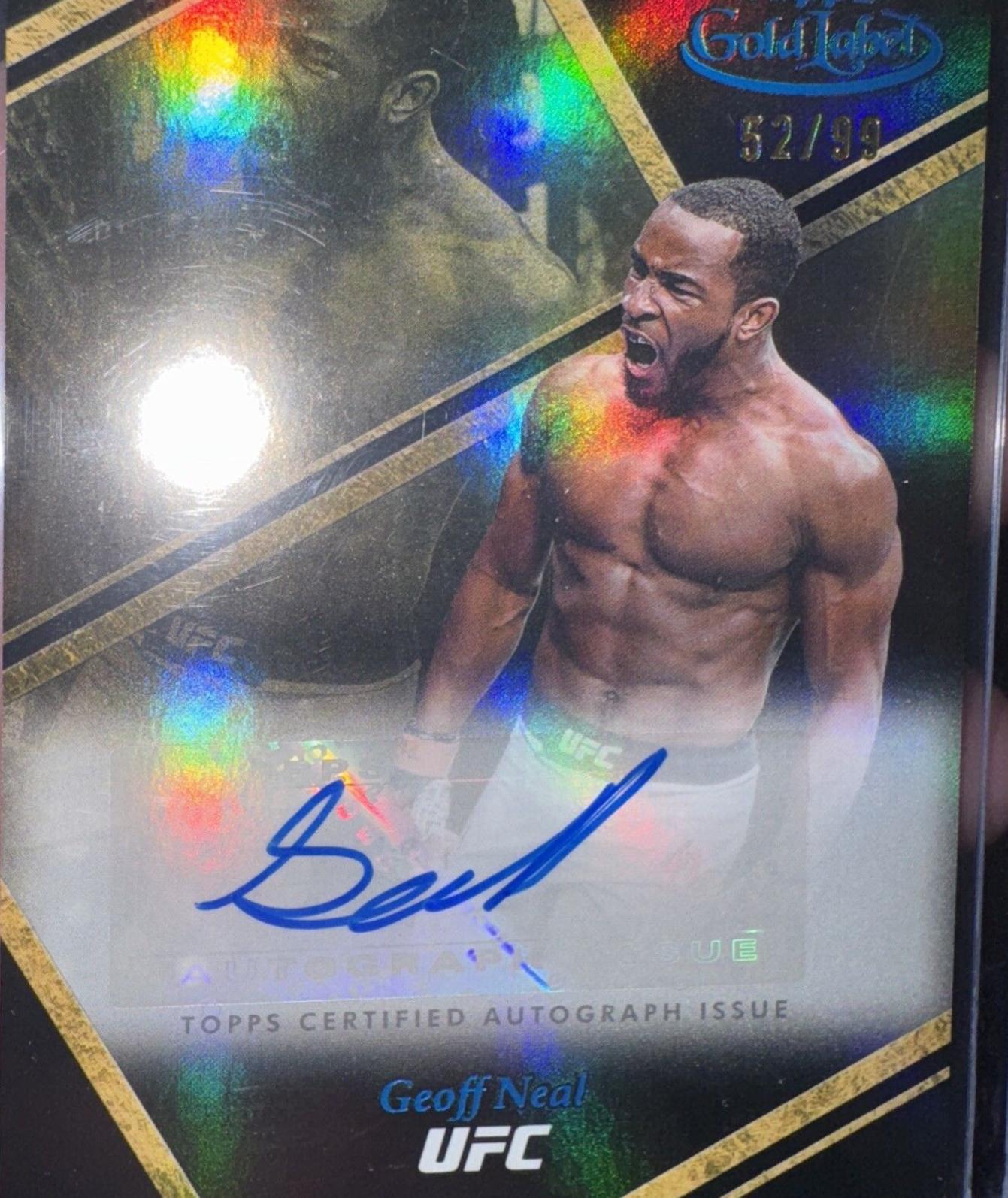 Geoff Neal 2024 Topps Gold Label UFC Auric Autographs #AUA-GNL Blue