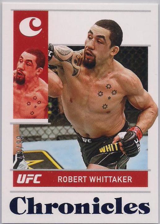Robert Whittaker 2022 Panini Chronicles UFC Base Chronicles #50 Blue
