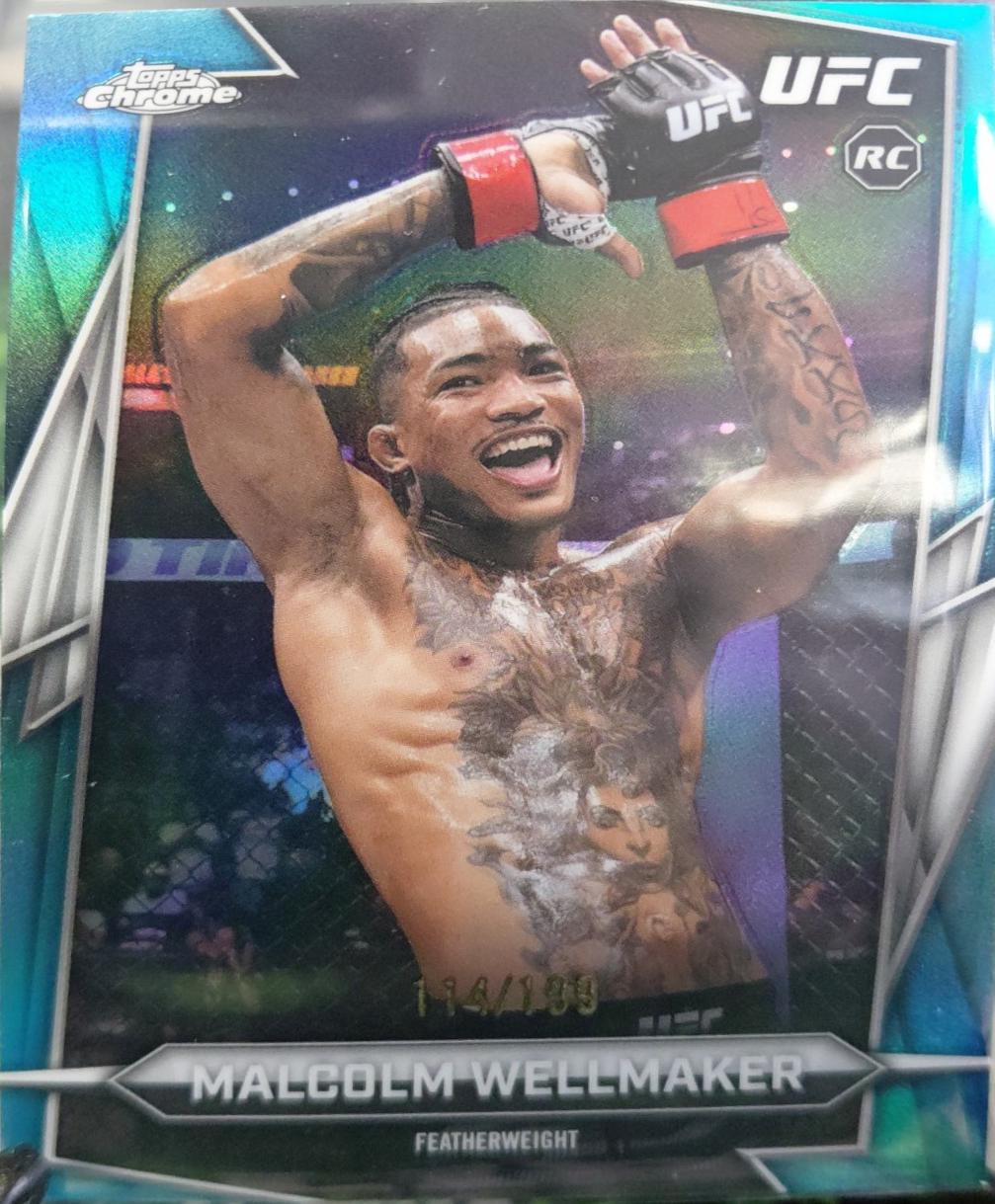 Malcolm Wellmaker 2026 Topps Chrome UFC Base #118 Aqua Refractor